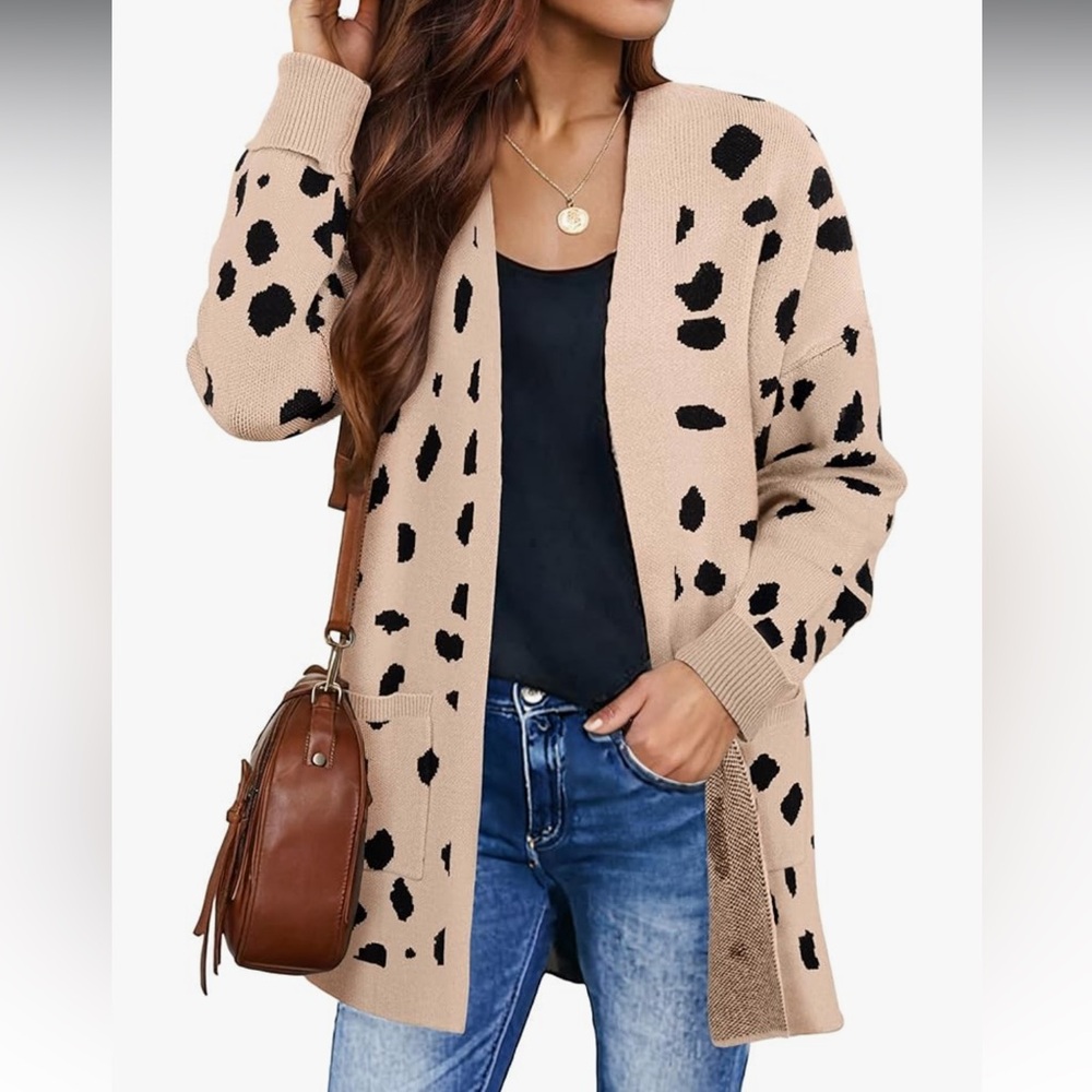 Animal Print Cardigan Sweater
